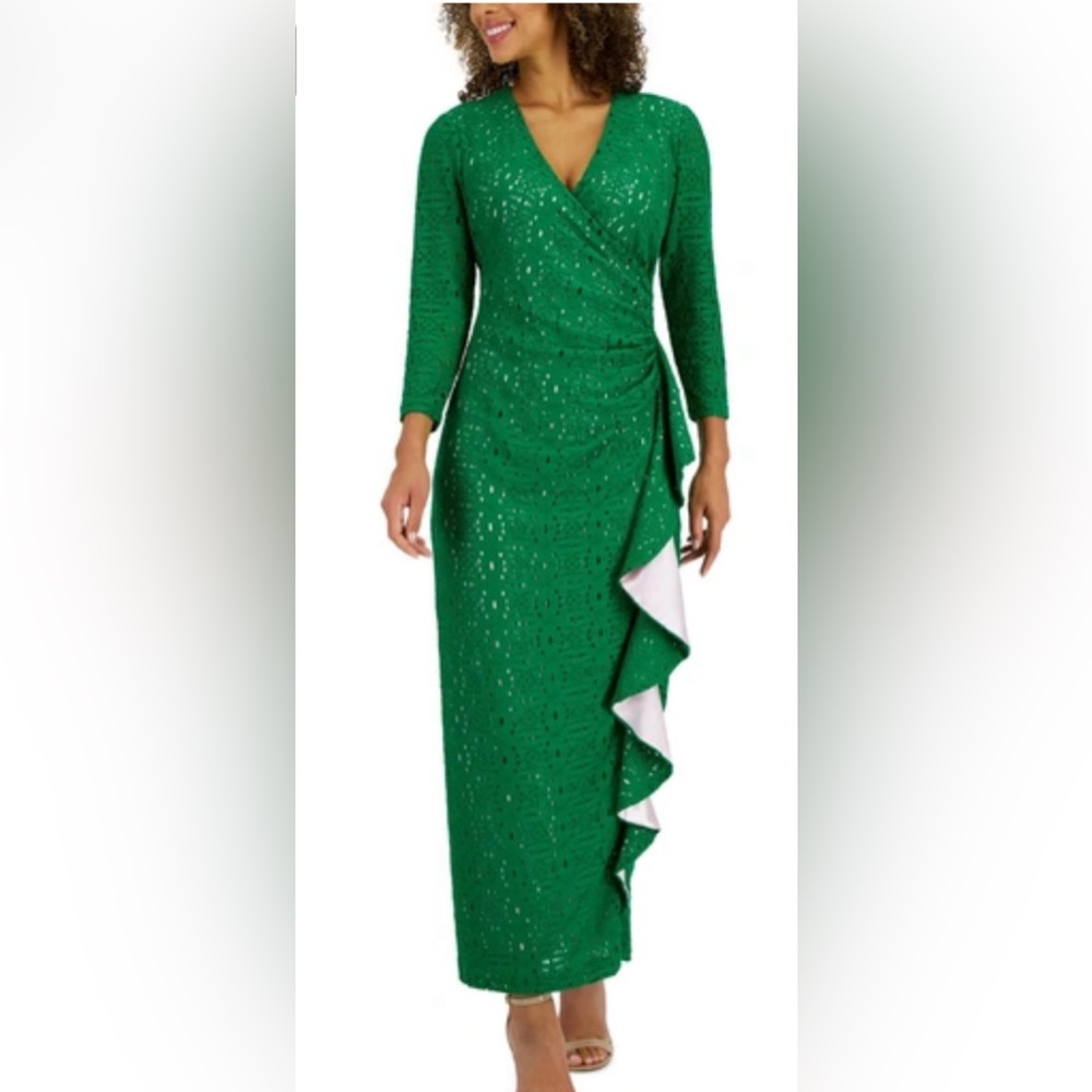 NWT Pink & Green Dress AKA Kasper brand Size S